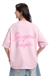 Dangerous People Gradient Outline Back Print Tee - ShaLaoBan