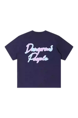 Dangerous People Gradient Outline Back Print Tee - ShaLaoBan
