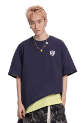 Dangerous People Gradient Outline Back Print Tee - ShaLaoBan