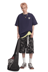 Dangerous People Gradient Outline Back Print Tee - ShaLaoBan
