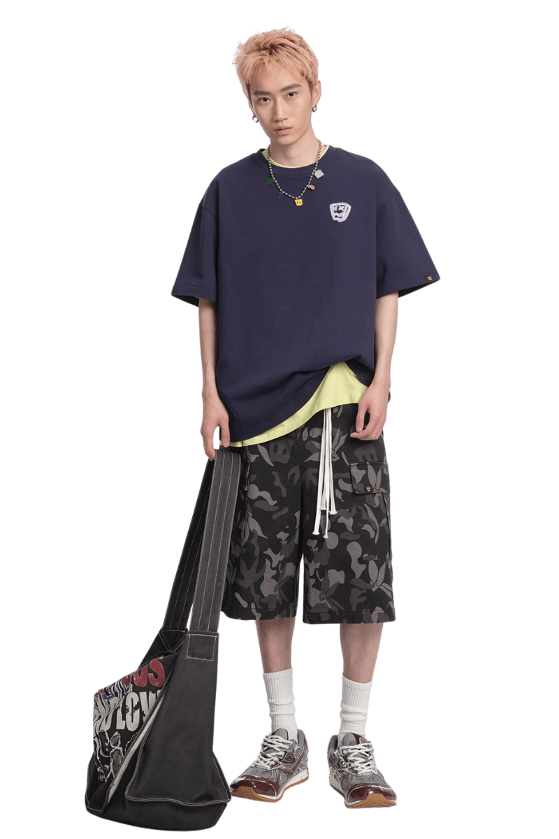 Dangerous People Gradient Outline Back Print Tee - ShaLaoBan