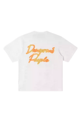 Dangerous People Gradient Outline Back Print Tee - ShaLaoBan