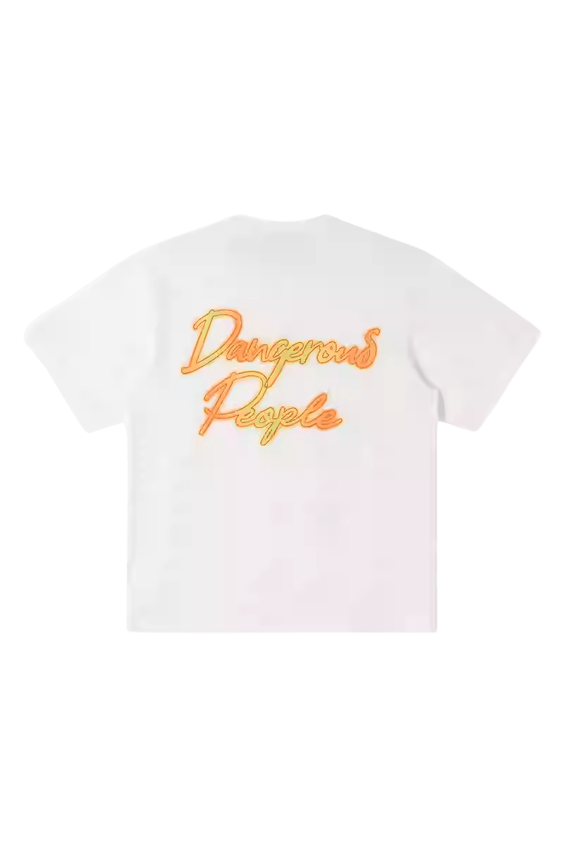 Dangerous People Gradient Outline Back Print Tee - ShaLaoBan