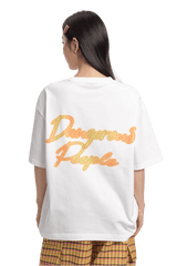 Dangerous People Gradient Outline Back Print Tee - ShaLaoBan