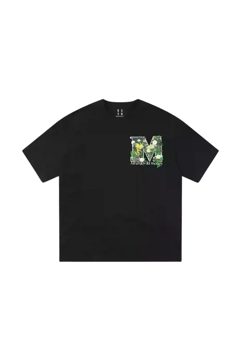 MEDM SS25 Green Floral Embroidery Tee