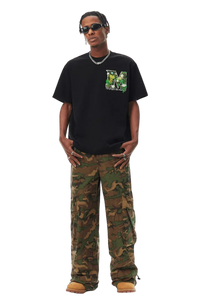 MEDM SS25 Green Floral Embroidery Tee