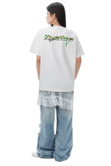 MEDM SS25 Green Floral Embroidery Tee
