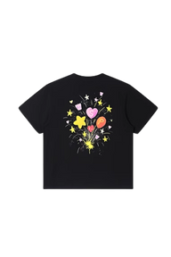 Dangerous People Heart Fireworks Grafitti Tee