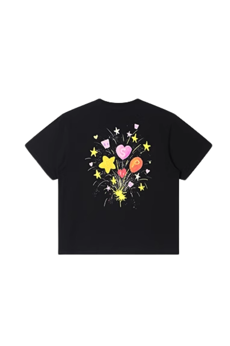 Dangerous People Heart Fireworks Grafitti Tee