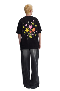 Dangerous People Heart Fireworks Grafitti Tee