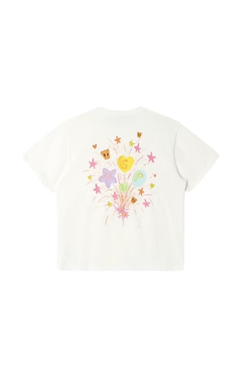 Dangerous People Heart Fireworks Grafitti Tee