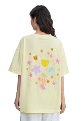 Dangerous People Heart Fireworks Grafitti Tee