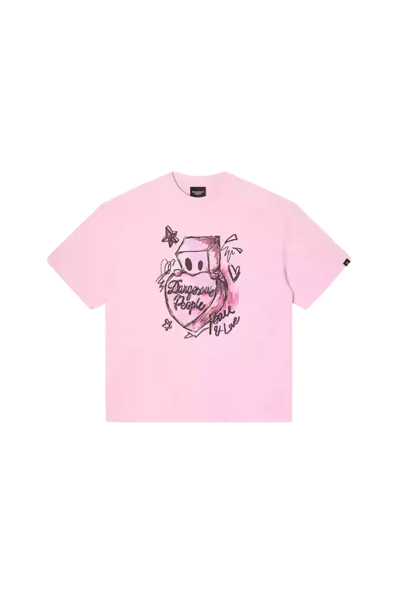 Dangerous People Heart Graffiti Tee - ShaLaoBan