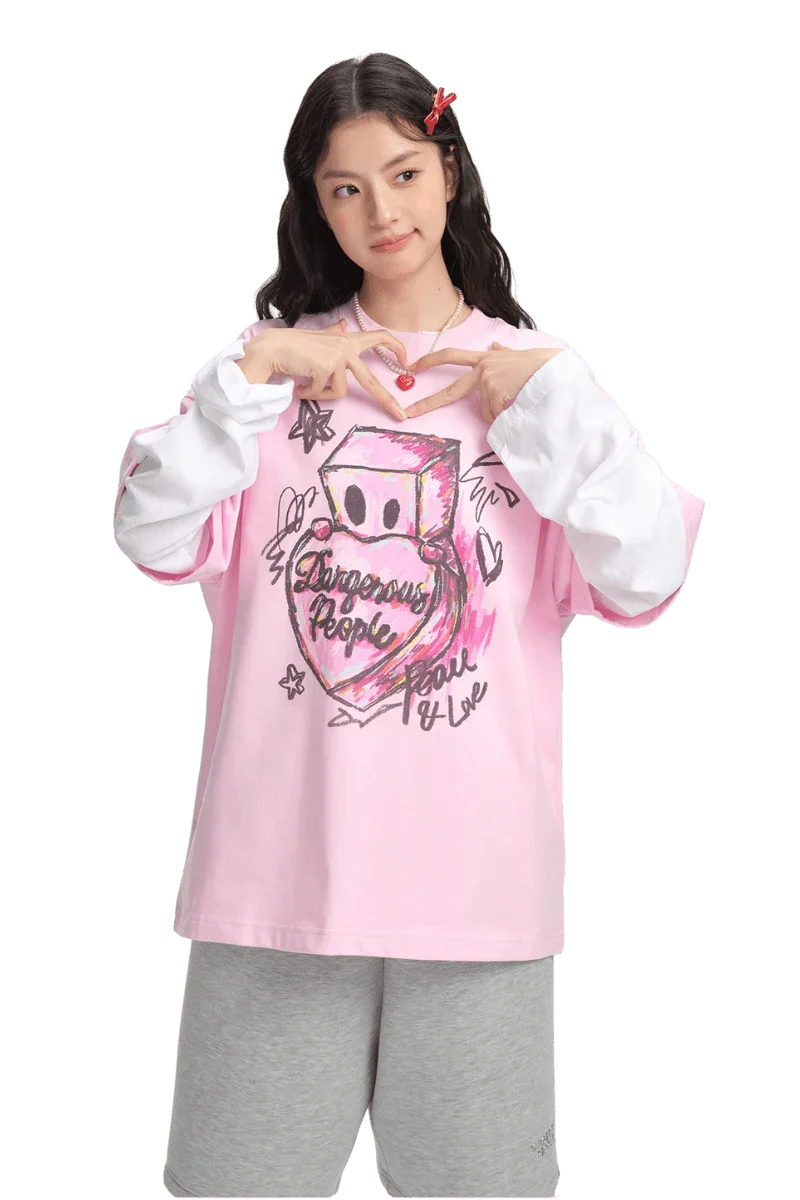 Dangerous People Heart Graffiti Tee - ShaLaoBan
