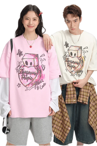 Dangerous People Heart Graffiti Tee - ShaLaoBan