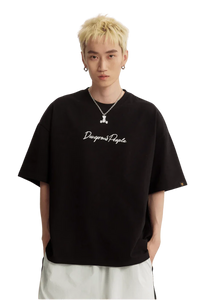 Dangerous People Heavy Weight Basic Cursive Tee - ShaLaoBan