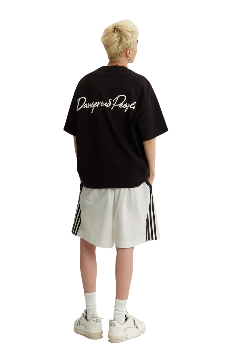 Dangerous People Heavy Weight Basic Cursive Tee - ShaLaoBan