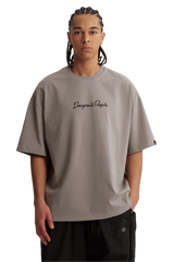 Dangerous People Heavy Weight Basic Cursive Tee - ShaLaoBan