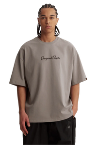 Dangerous People Heavy Weight Basic Cursive Tee - ShaLaoBan