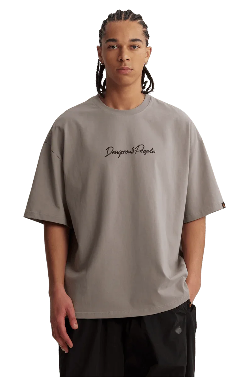 Dangerous People Heavy Weight Basic Cursive Tee - ShaLaoBan