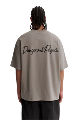 Dangerous People Heavy Weight Basic Cursive Tee - ShaLaoBan
