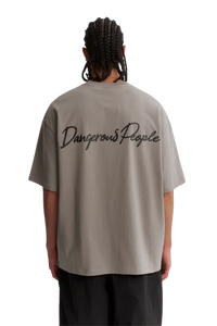 Dangerous People Heavy Weight Basic Cursive Tee - ShaLaoBan