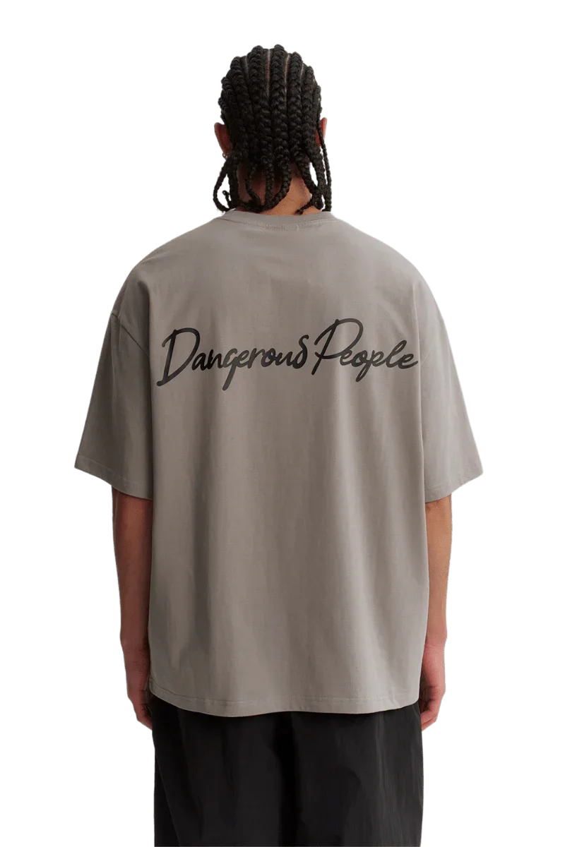 Dangerous People Heavy Weight Basic Cursive Tee - ShaLaoBan