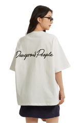 Dangerous People Heavy Weight Basic Cursive Tee - ShaLaoBan