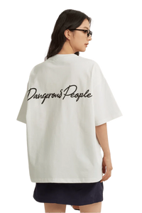 Dangerous People Heavy Weight Basic Cursive Tee - ShaLaoBan
