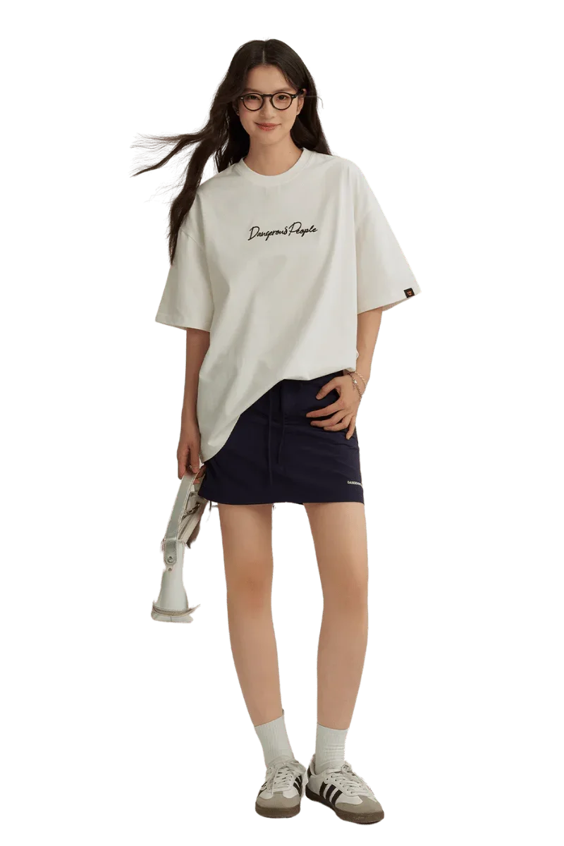 Dangerous People Heavy Weight Basic Cursive Tee - ShaLaoBan