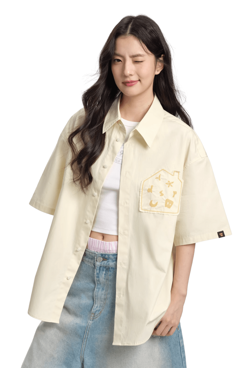 Dangerous People House Patch Short Sleeve Shirt - ShaLaoBan