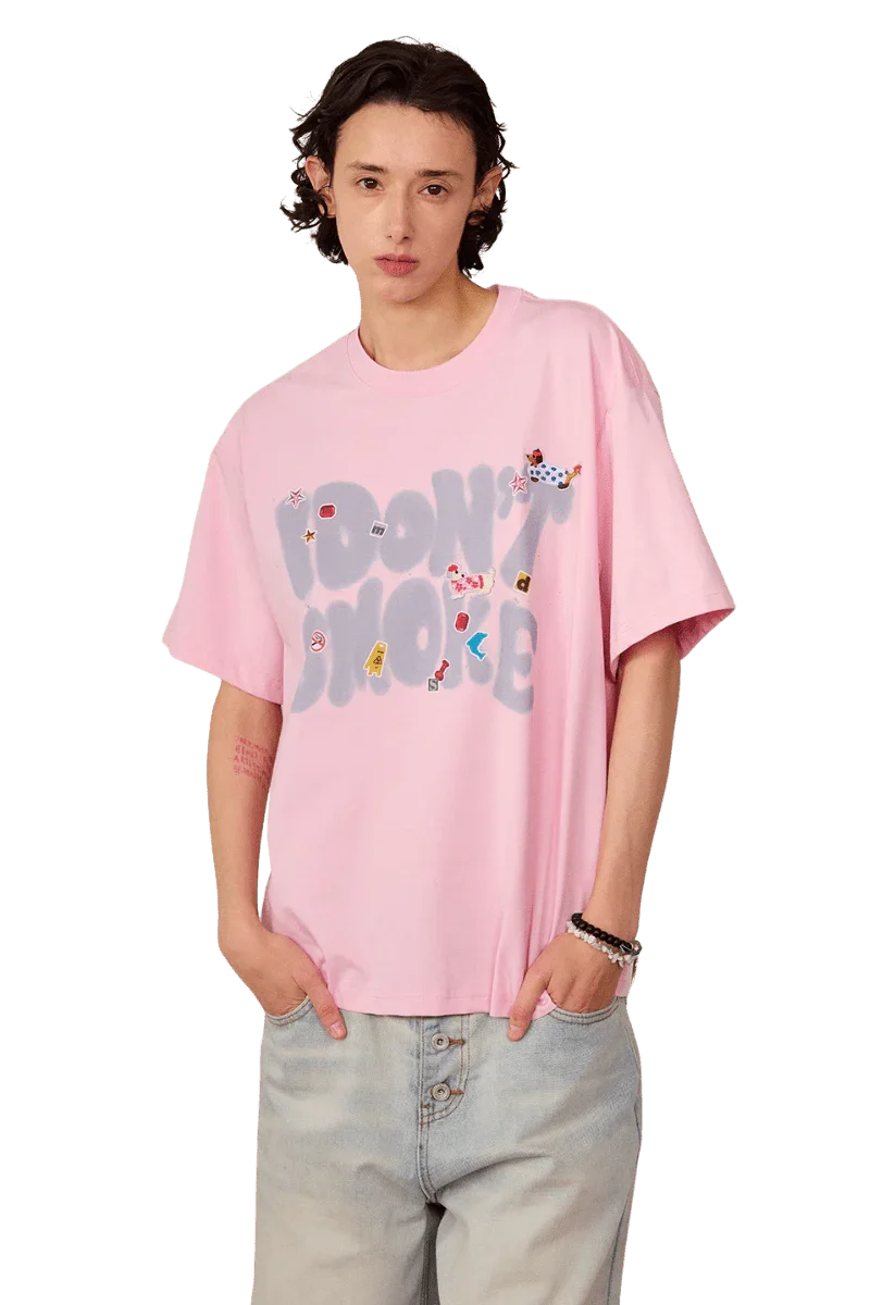 IDontSmoke Bold Graffiti Spray Tee
(Sorona Material) - ShaLaoBan