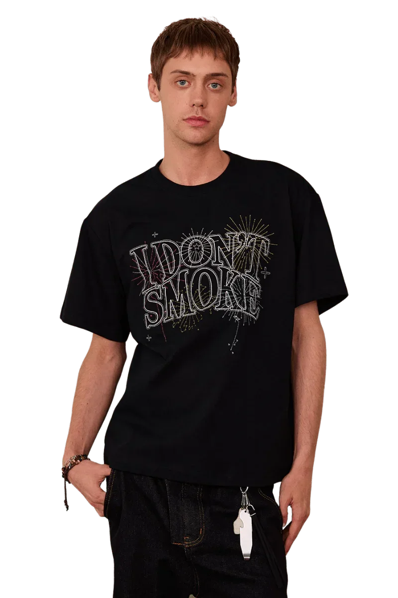 IDontSmoke Fireworks Embroidery Tee
(Sorona Material) - ShaLaoBan