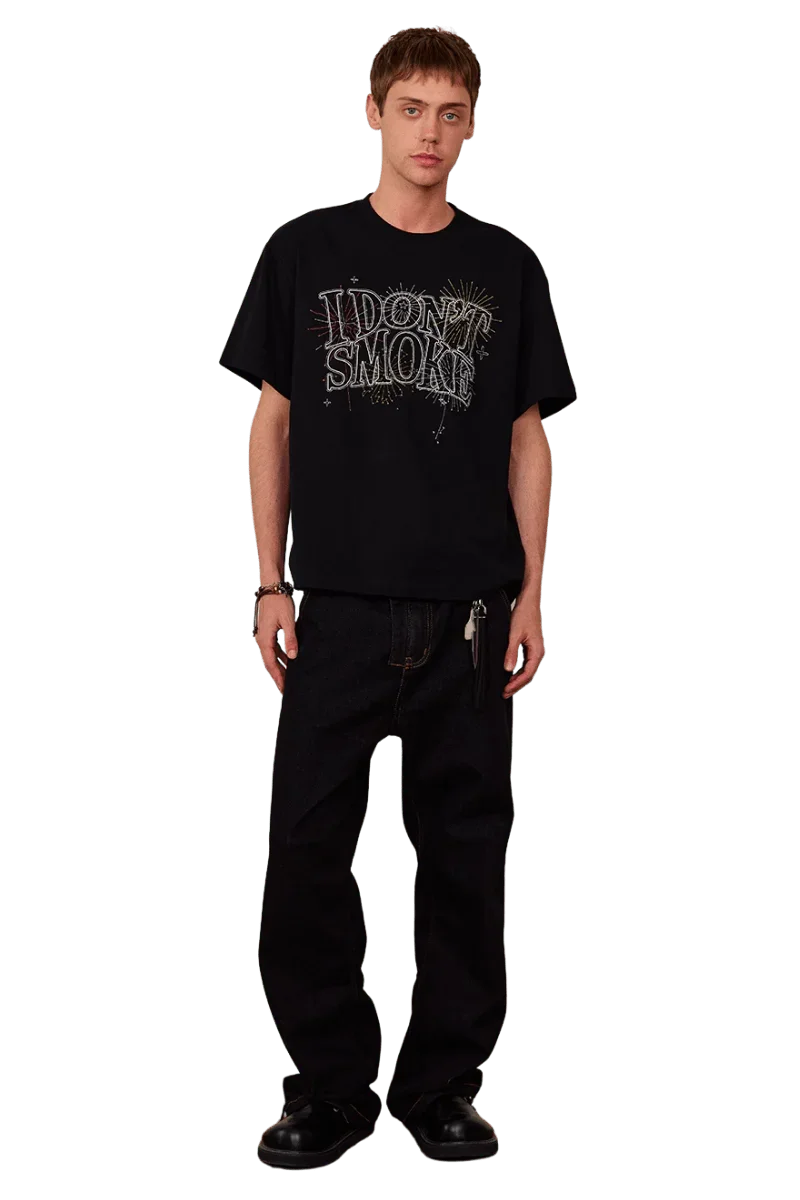 IDontSmoke Fireworks Embroidery Tee
(Sorona Material) - ShaLaoBan
