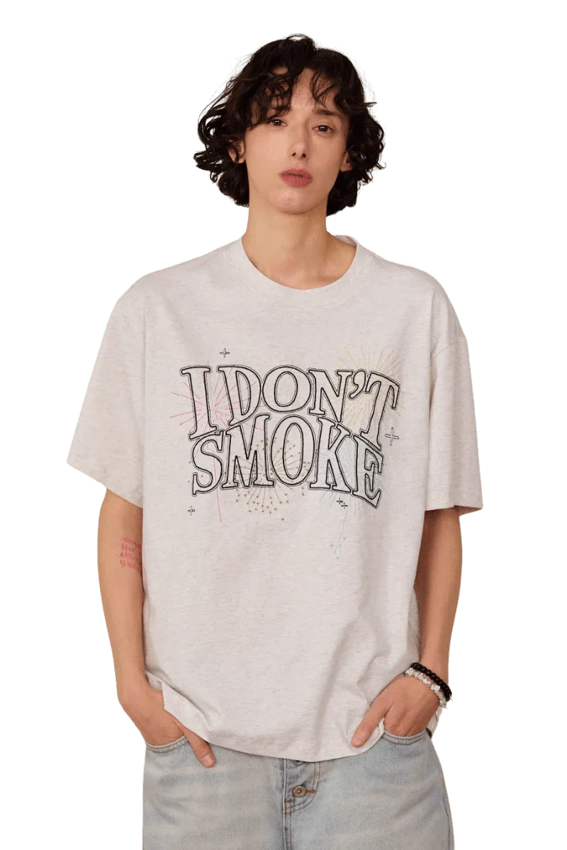 IDontSmoke Fireworks Embroidery Tee
(Sorona Material) - ShaLaoBan