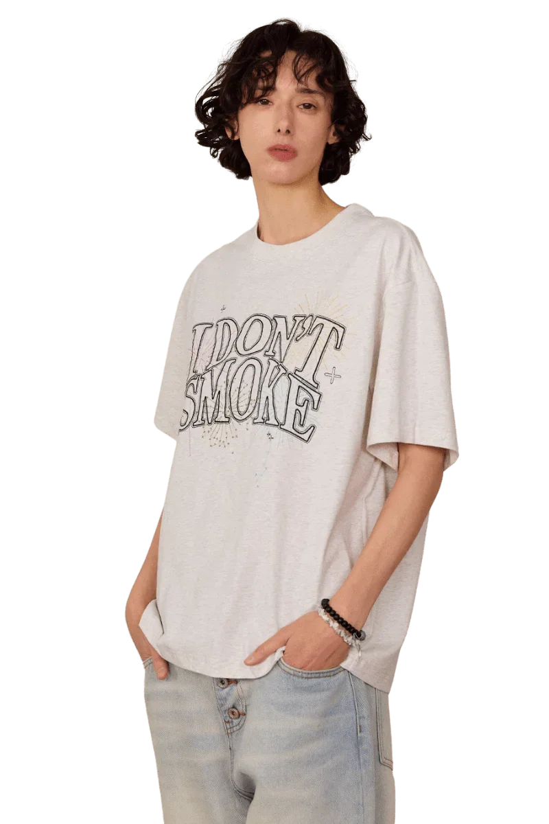 IDontSmoke Fireworks Embroidery Tee
(Sorona Material) - ShaLaoBan