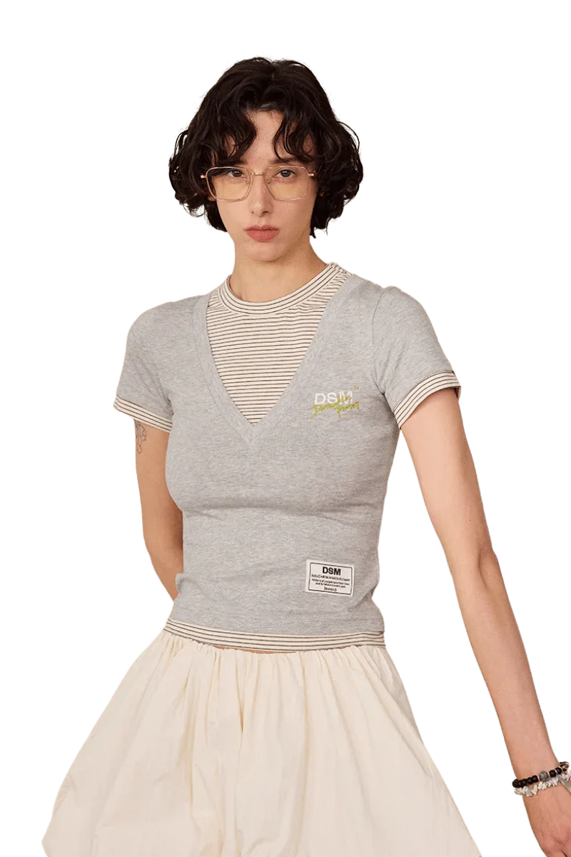 IDontSmoke Ladies Two-Piece Imitation Tee - ShaLaoBan