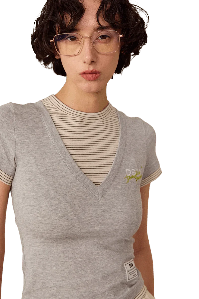 IDontSmoke Ladies Two-Piece Imitation Tee - ShaLaoBan