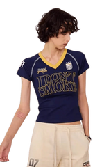 IDontSmoke Ladies V-Neck Jersey Tee
(Sorona Material) - ShaLaoBan