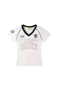 IDontSmoke Ladies V-Neck Jersey Tee
(Sorona Material) - ShaLaoBan