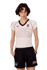 IDontSmoke Ladies V-Neck Jersey Tee
(Sorona Material) - ShaLaoBan
