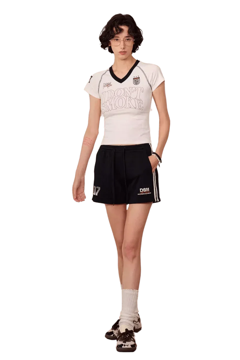IDontSmoke Ladies V-Neck Jersey Tee
(Sorona Material) - ShaLaoBan