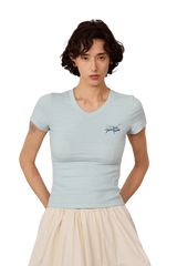 IDontSmoke Ladies V-Neck Ripple Tee - ShaLaoBan
