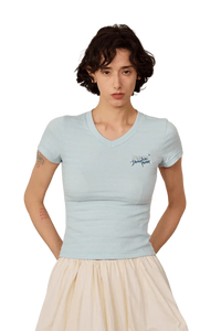 IDontSmoke Ladies V-Neck Ripple Tee - ShaLaoBan