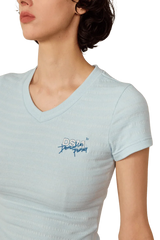 IDontSmoke Ladies V-Neck Ripple Tee - ShaLaoBan
