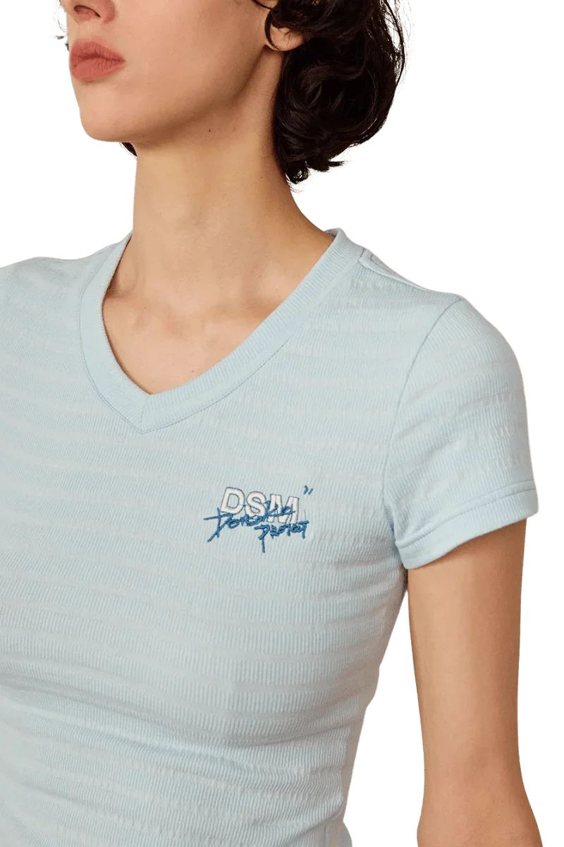 IDontSmoke Ladies V-Neck Ripple Tee - ShaLaoBan