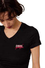 IDontSmoke Ladies V-Neck Ripple Tee - ShaLaoBan