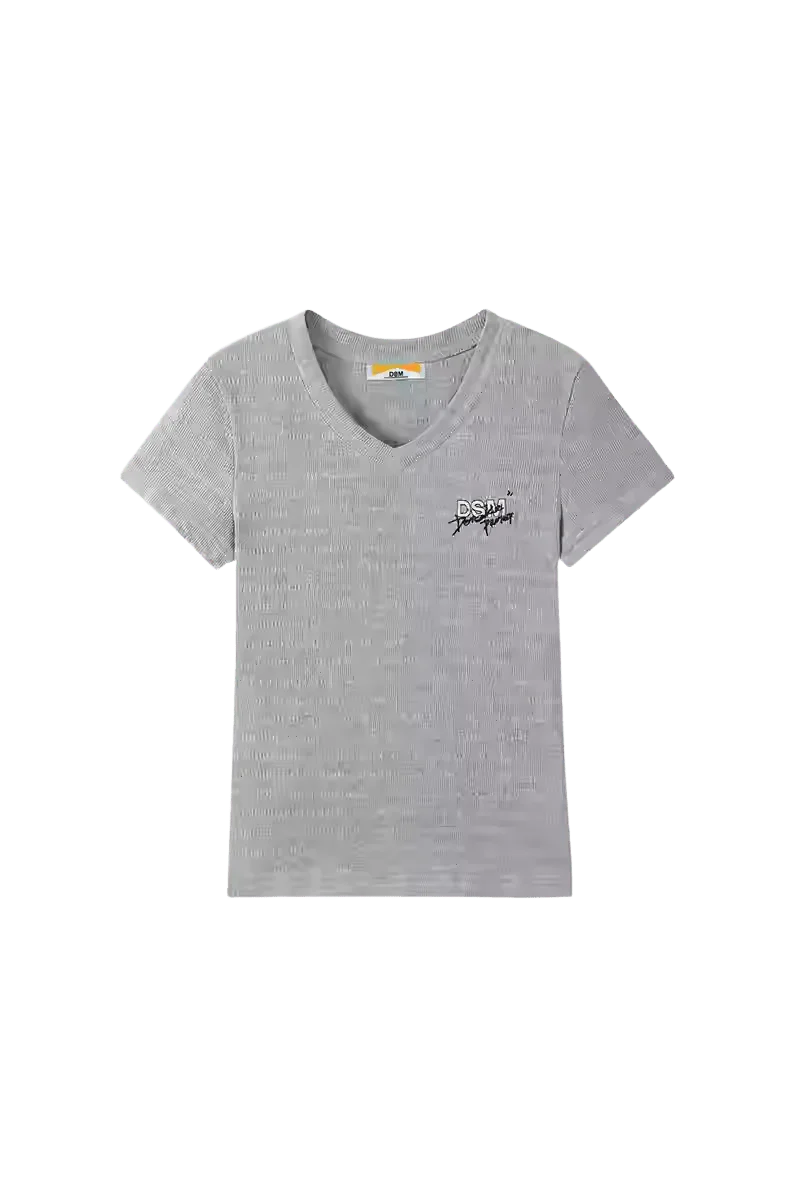 IDontSmoke Ladies V-Neck Ripple Tee - ShaLaoBan