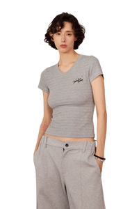 IDontSmoke Ladies V-Neck Ripple Tee - ShaLaoBan