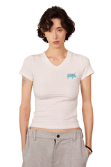 IDontSmoke Ladies V-Neck Ripple Tee - ShaLaoBan